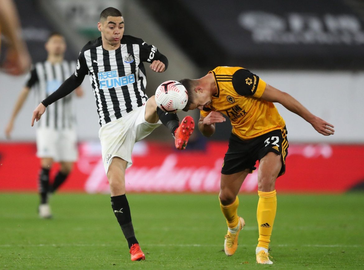 Newcastle’s Miguel Almiron had a disaster against Wolves